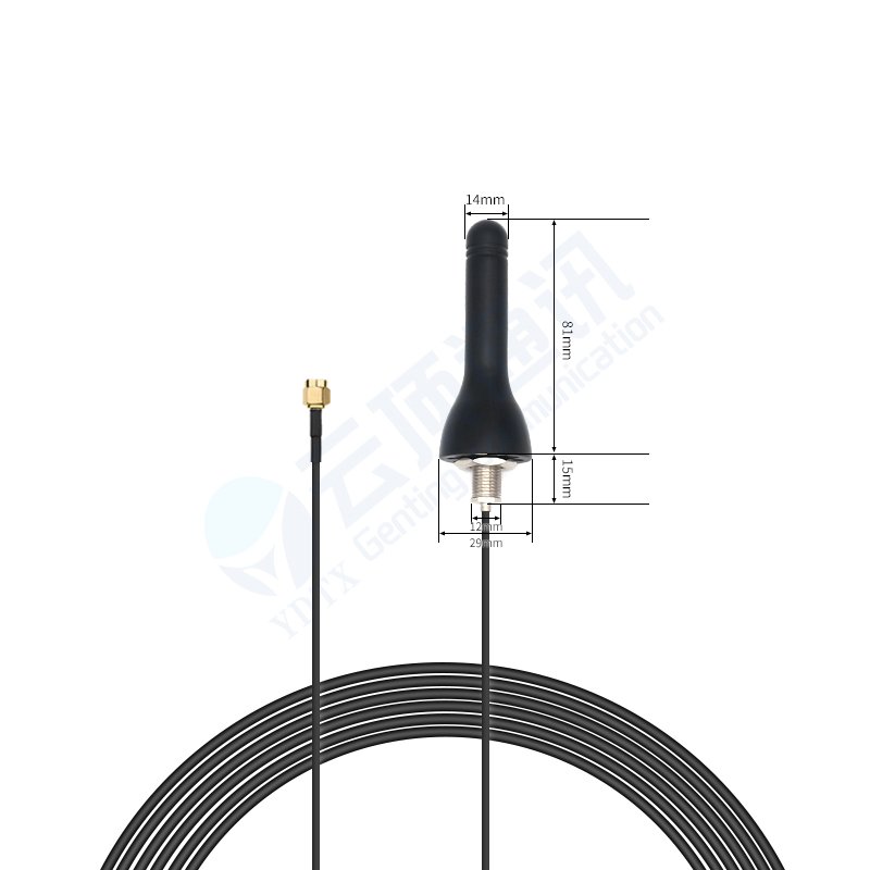 81*12mm Yunding 4G WiFi 2.4GHz Dual Band Screw Mounting Cabinet Antenna with RP- Connector (ABS Material) for Industry Applications - Image 2